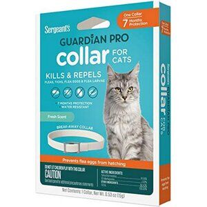 New Guardian Pro Flea and Tick Collar for Cats 1 Count Long Lasting Protection